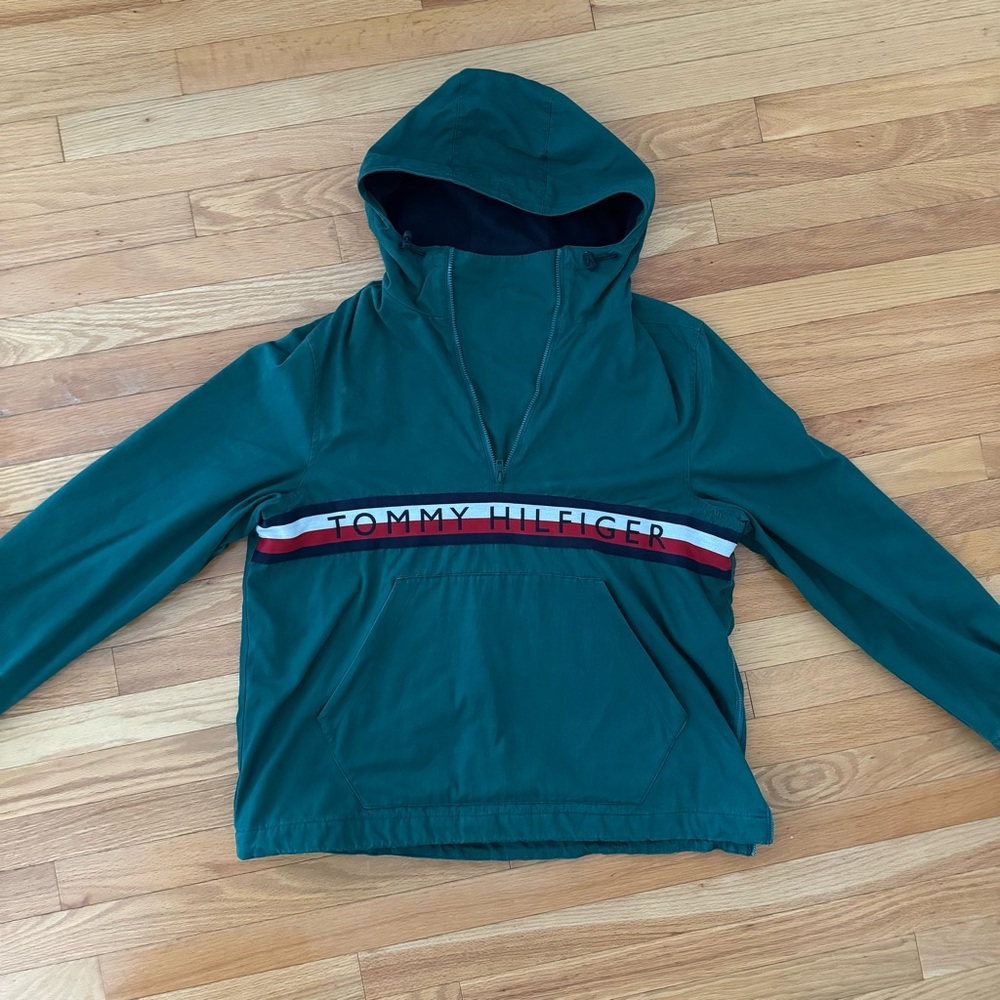 Vintage Tommy Hilfiger Fleece Lined Pullover Jacket Anorak